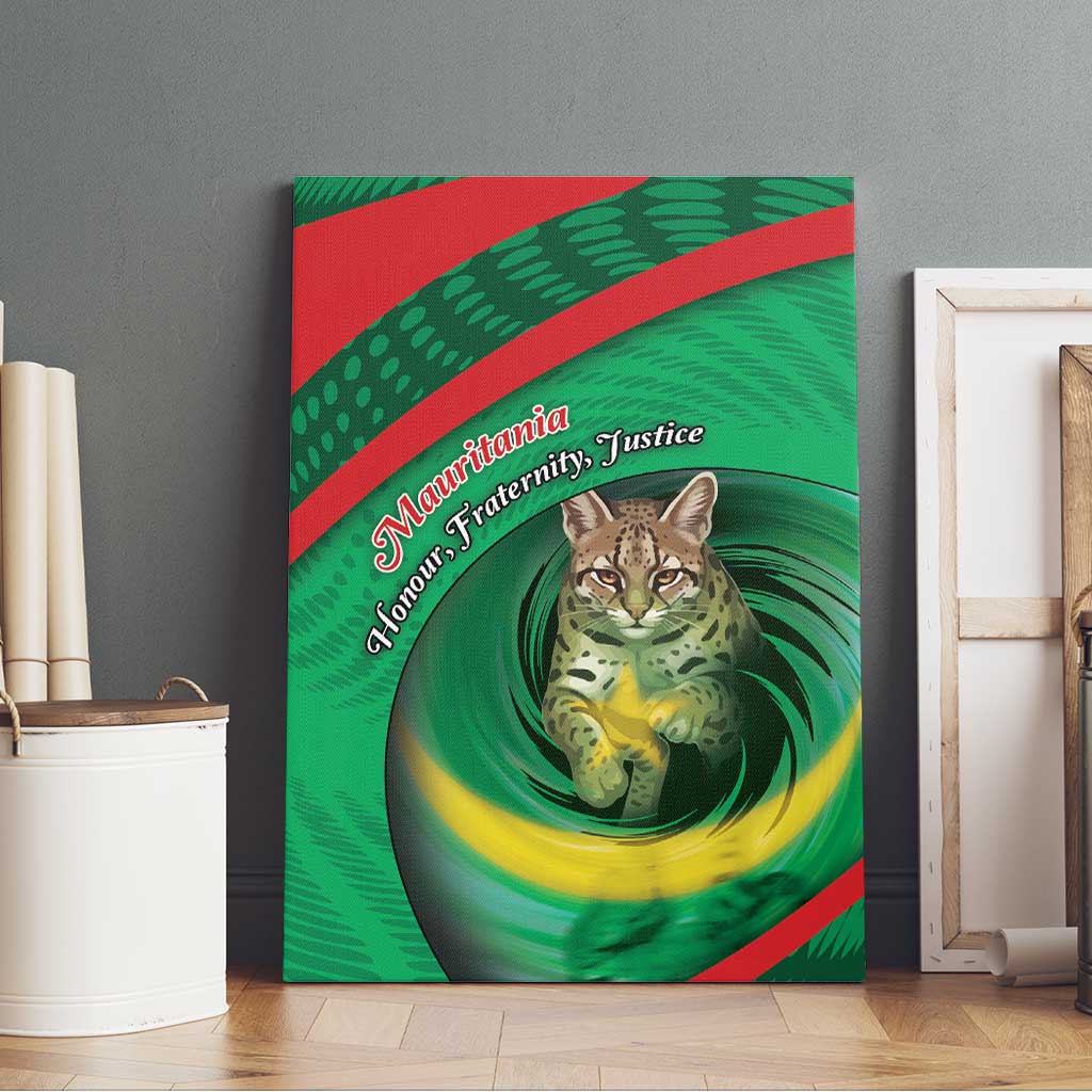 Mauritania Canvas Wall Art African Wildcat From Richat Structure