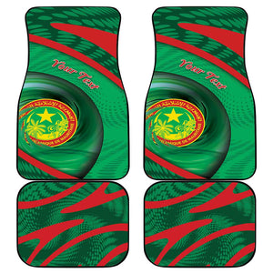 Personalized Mauritania Car Mats African Wildcat From Richat Structure