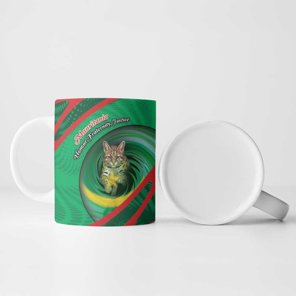 Personalized Mauritania Ceramic Mug African Wildcat From Richat Structure