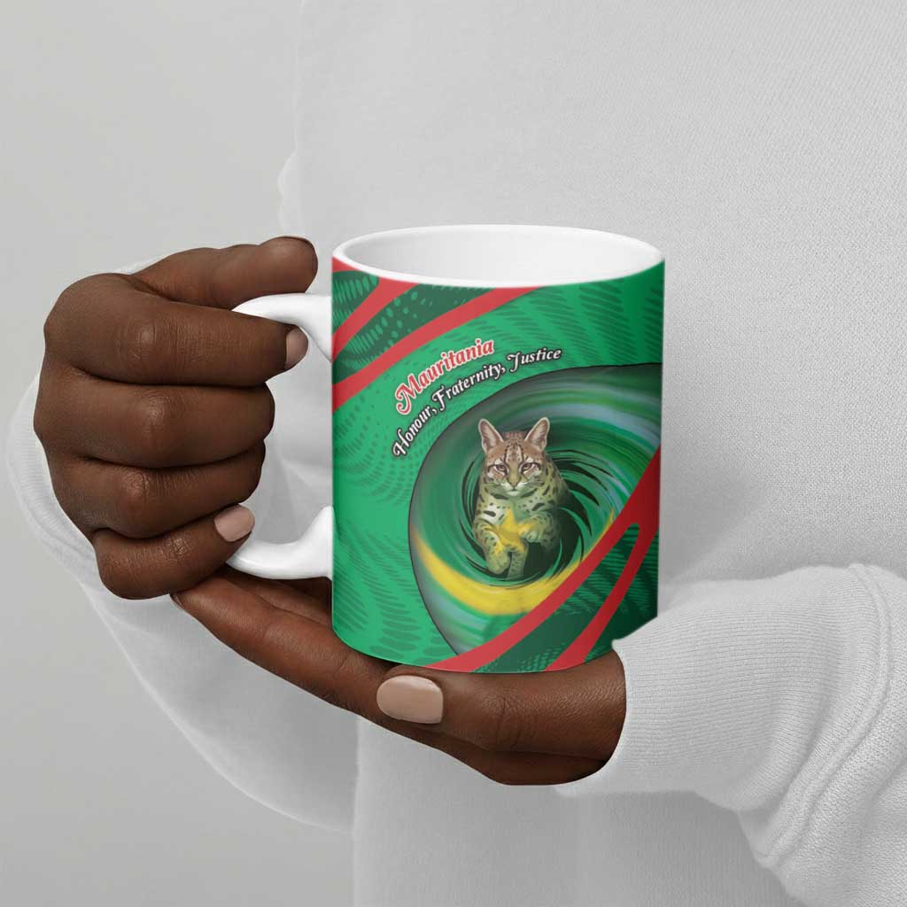Personalized Mauritania Ceramic Mug African Wildcat From Richat Structure