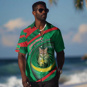 Personalized Mauritania Hawaiian Shirt African Wildcat From Richat Structure