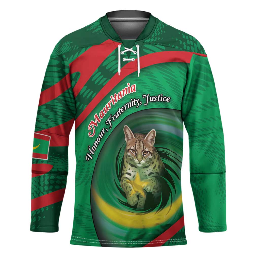 Personalized Mauritania Hockey Jersey African Wildcat From Richat Structure