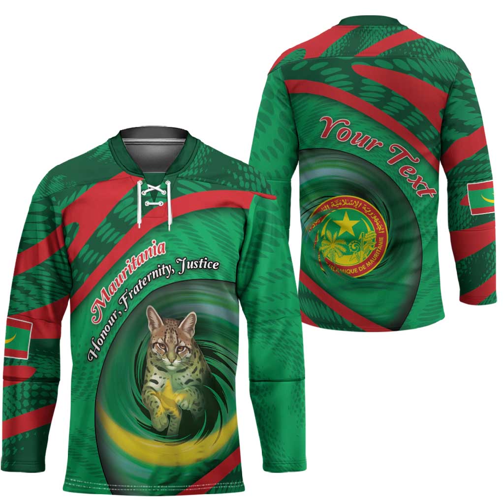 Personalized Mauritania Hockey Jersey African Wildcat From Richat Structure