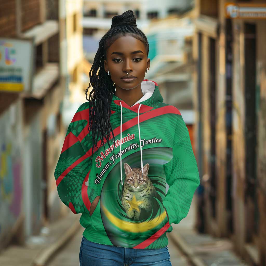 Personalized Mauritania Hoodie African Wildcat From Richat Structure