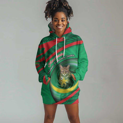 Personalized Mauritania Hoodie Dress African Wildcat From Richat Structure