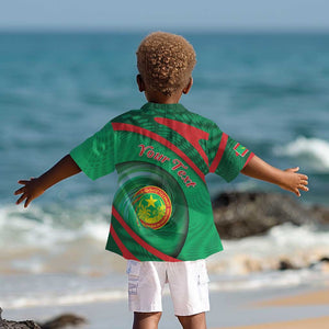 Personalized Mauritania Kid Hawaiian Shirt African Wildcat From Richat Structure