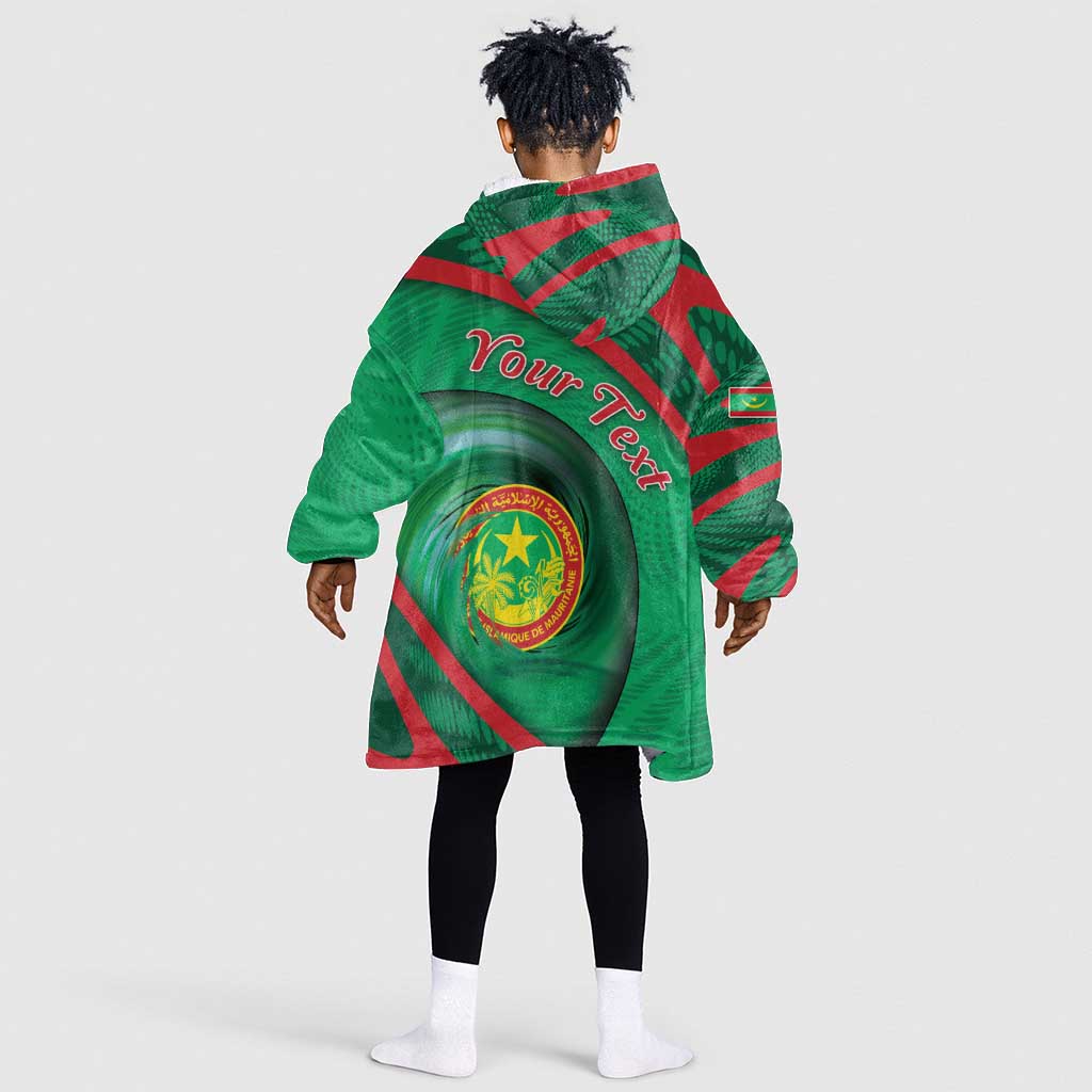 Personalized Mauritania Kid Wearable Blanket Hoodie African Wildcat From Richat Structure