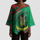 Personalized Mauritania Kimono Sleeve Blouse African Wildcat From Richat Structure