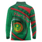 Personalized Mauritania Long Sleeve Polo Shirt African Wildcat From Richat Structure