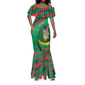 Personalized Mauritania Mermaid Dress African Wildcat From Richat Structure