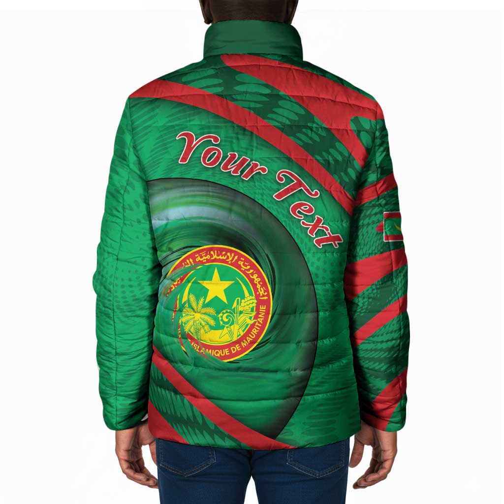 Personalized Mauritania Padded Jacket African Wildcat From Richat Structure