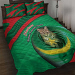 Mauritania Quilt Bed Set African Wildcat From Richat Structure