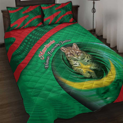 Mauritania Quilt Bed Set African Wildcat From Richat Structure