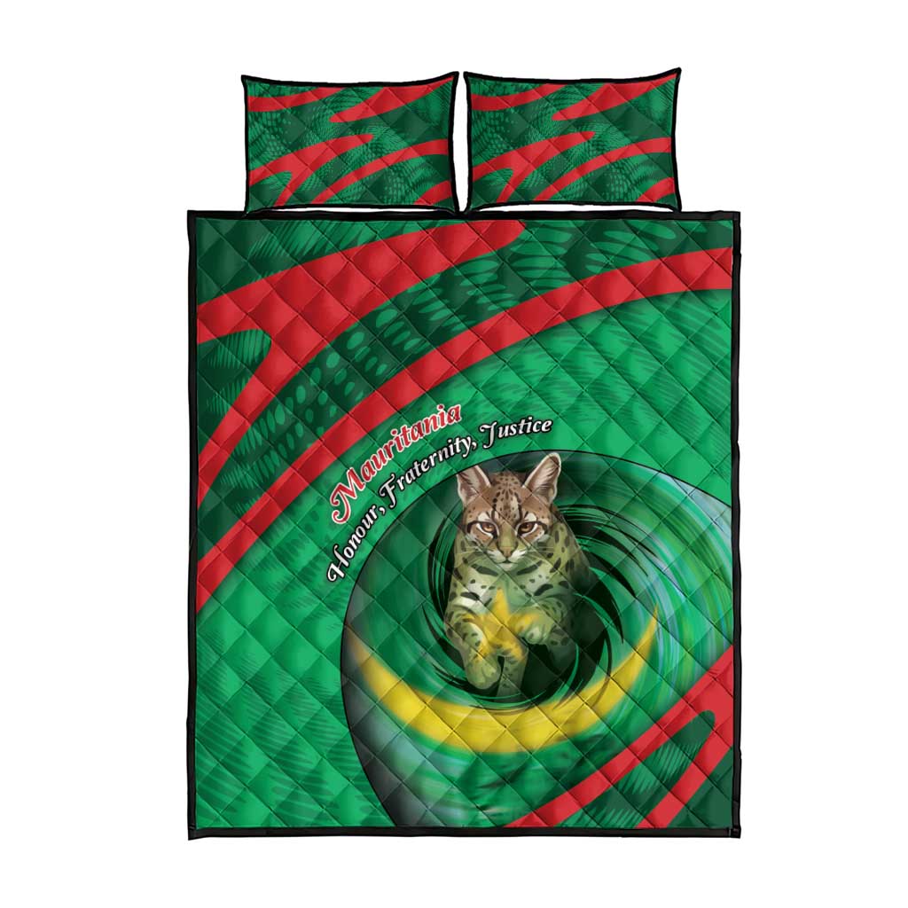 Mauritania Quilt Bed Set African Wildcat From Richat Structure