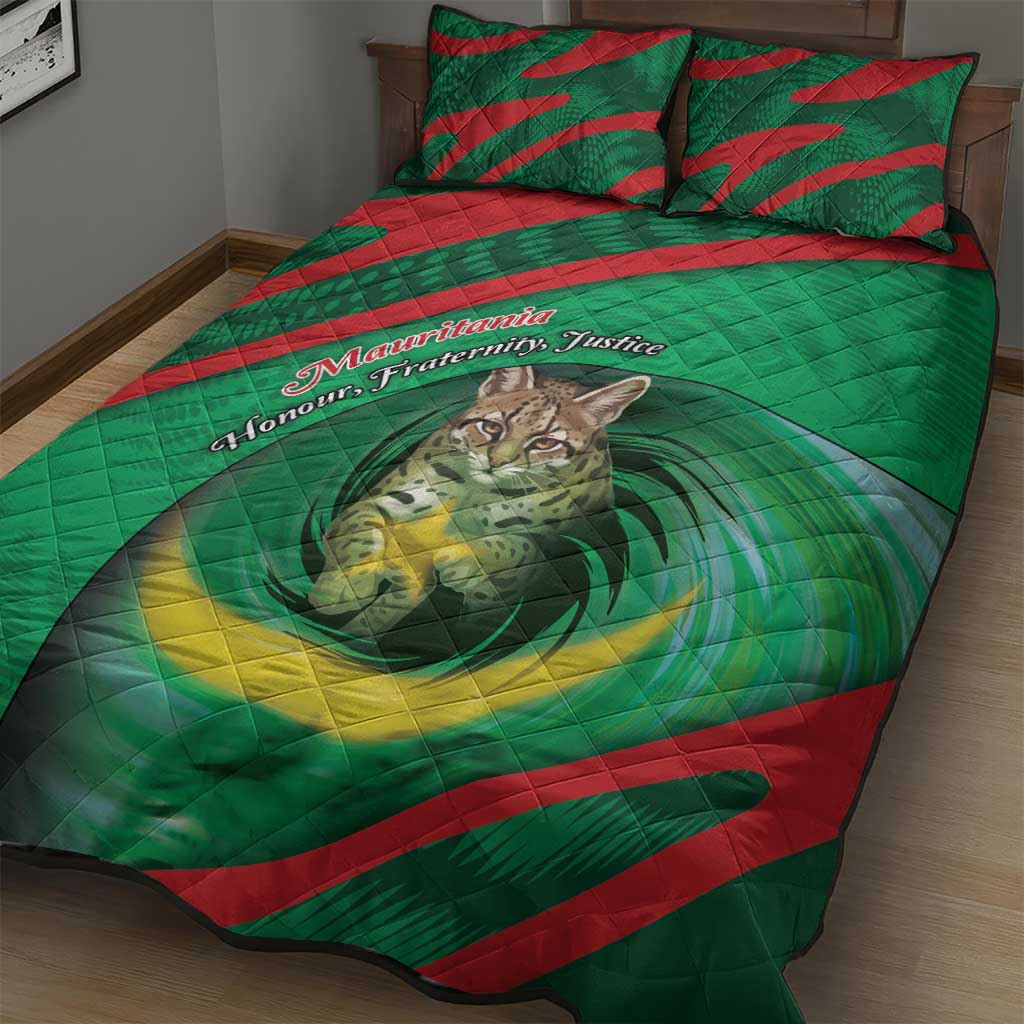 Mauritania Quilt Bed Set African Wildcat From Richat Structure