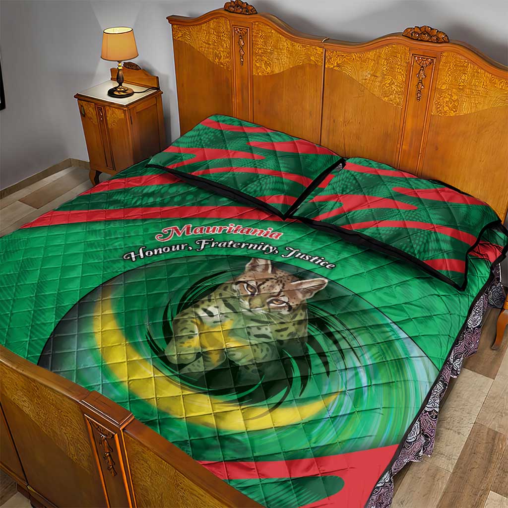 Mauritania Quilt Bed Set African Wildcat From Richat Structure