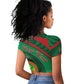 Personalized Mauritania Raglan Cropped T shirt African Wildcat From Richat Structure