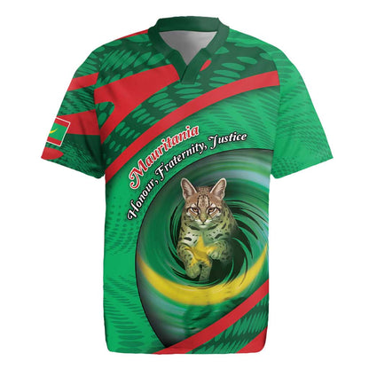 Personalized Mauritania Rugby Jersey African Wildcat From Richat Structure
