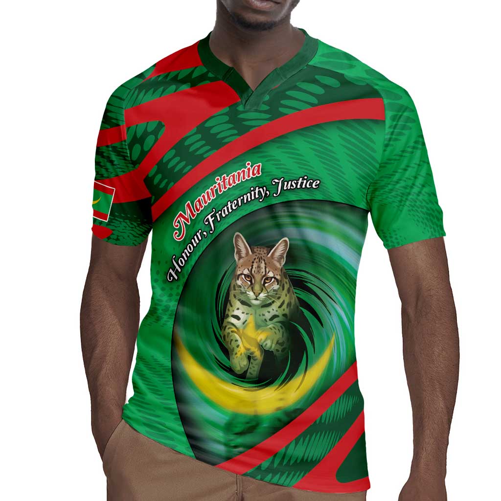 Personalized Mauritania Rugby Jersey African Wildcat From Richat Structure