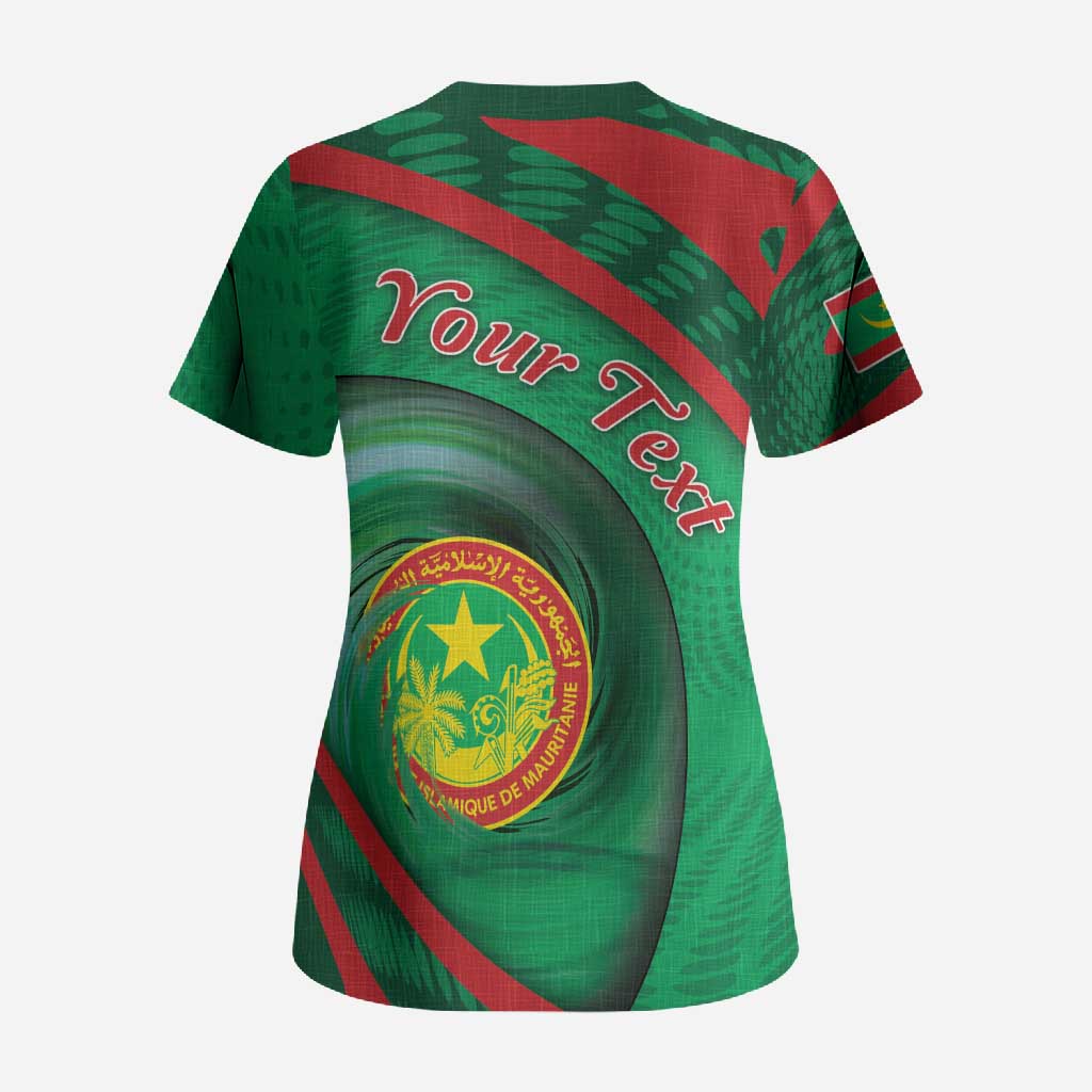 Personalized Mauritania Scrub Top African Wildcat From Richat Structure