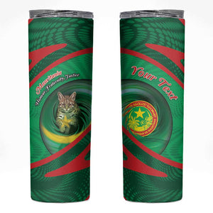 Personalized Mauritania Skinny Tumbler African Wildcat From Richat Structure