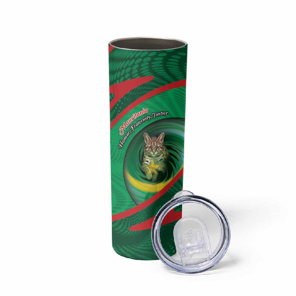 Personalized Mauritania Skinny Tumbler African Wildcat From Richat Structure