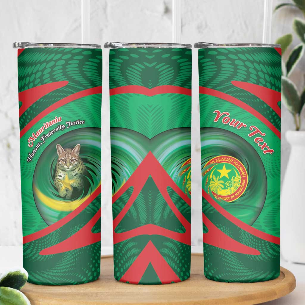 Personalized Mauritania Skinny Tumbler African Wildcat From Richat Structure