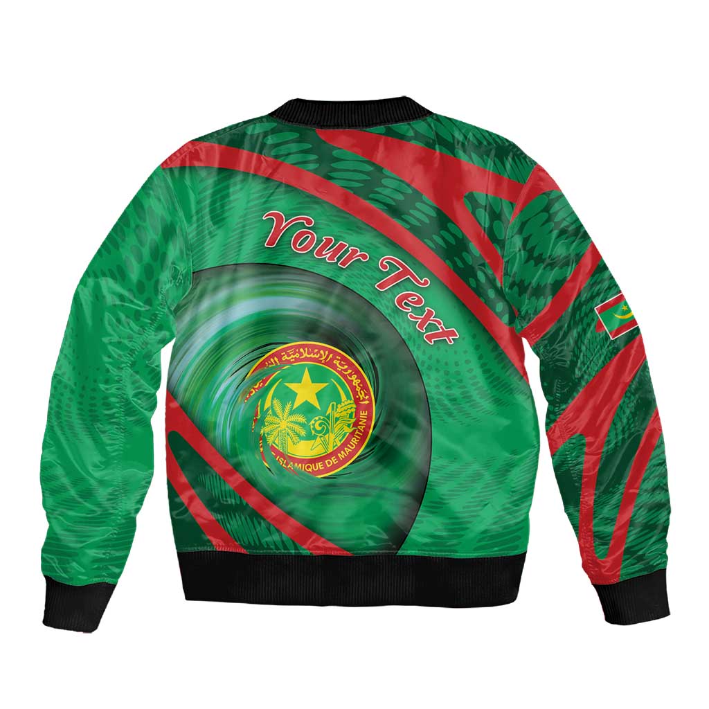 Personalized Mauritania Sleeve Zip Bomber Jacket African Wildcat From Richat Structure