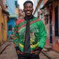 Personalized Mauritania Sleeve Zip Bomber Jacket African Wildcat From Richat Structure