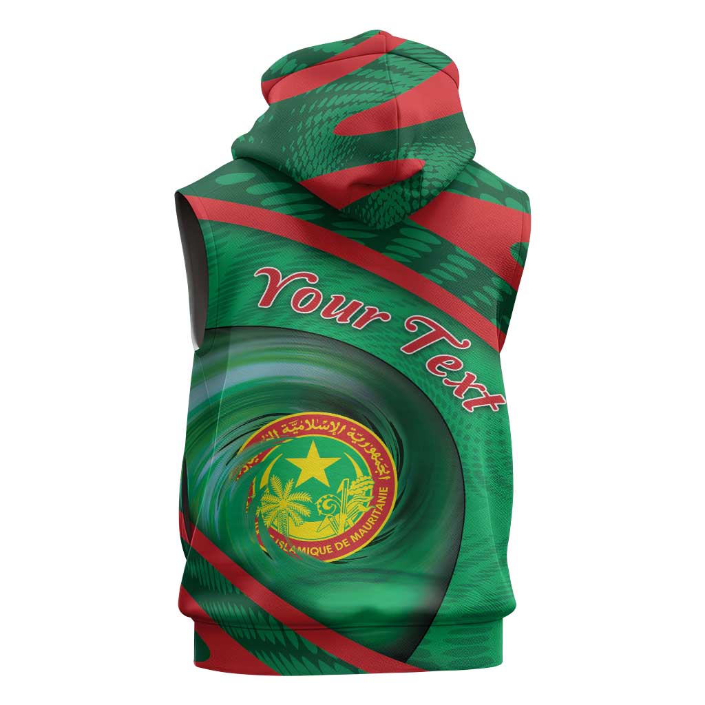 Personalized Mauritania Sleeveless Hoodie African Wildcat From Richat Structure