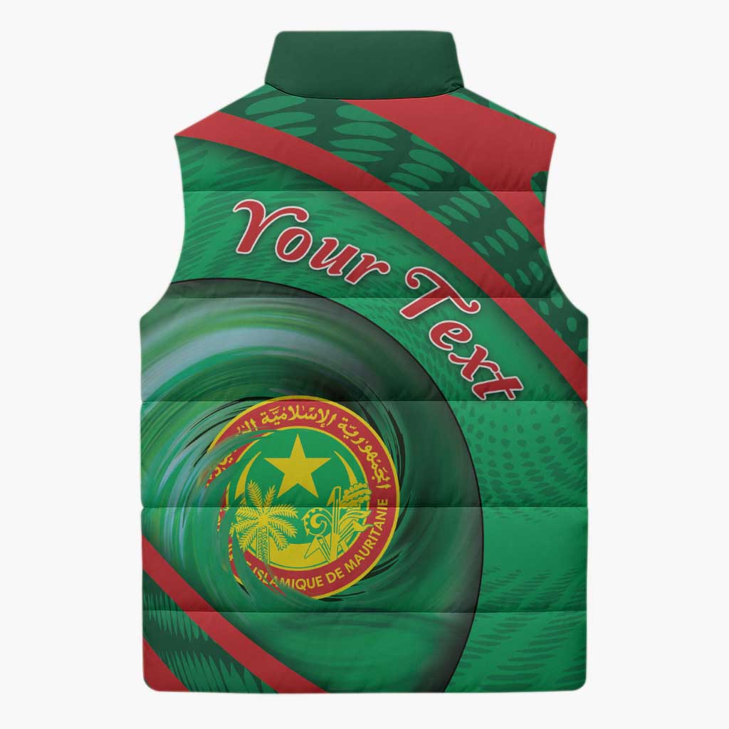 Personalized Mauritania Sleeveless Puffer Jacket African Wildcat From Richat Structure