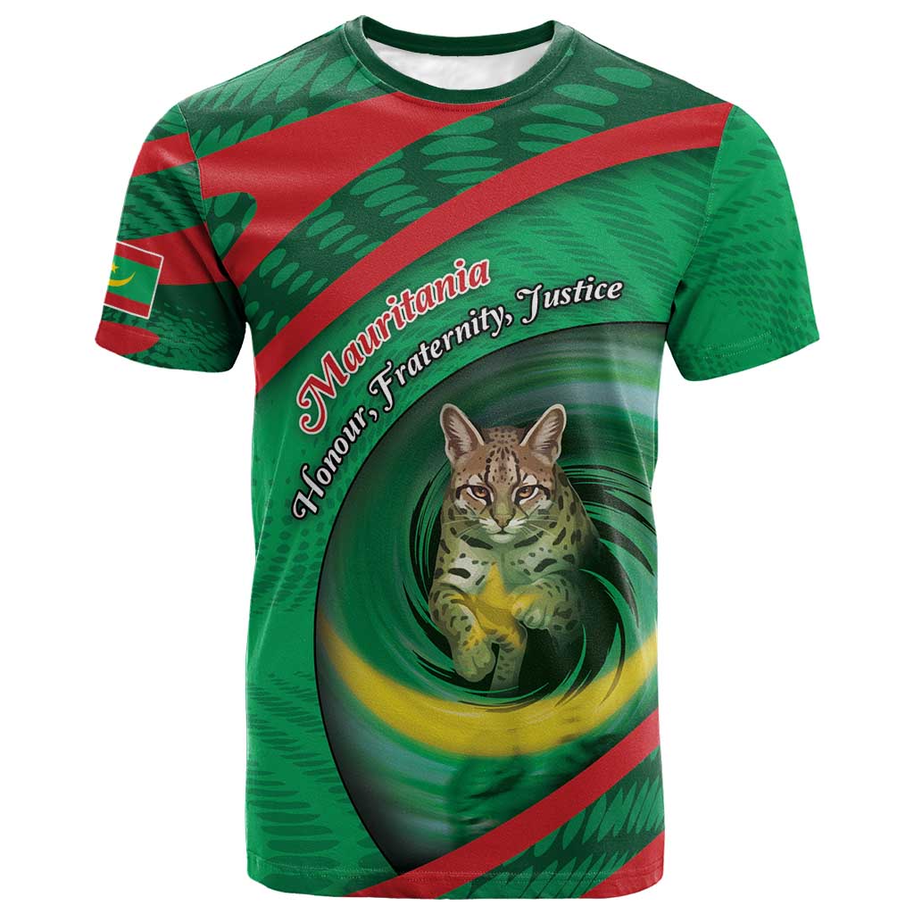 Personalized Mauritania T shirt African Wildcat From Richat Structure