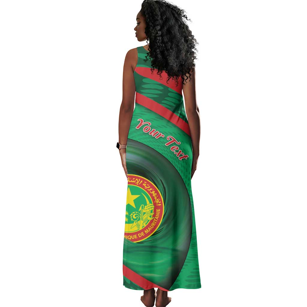 Personalized Mauritania Tank Maxi Dress African Wildcat From Richat Structure