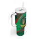 Personalized Mauritania Tumbler With Handle African Wildcat From Richat Structure