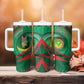 Personalized Mauritania Tumbler With Handle African Wildcat From Richat Structure