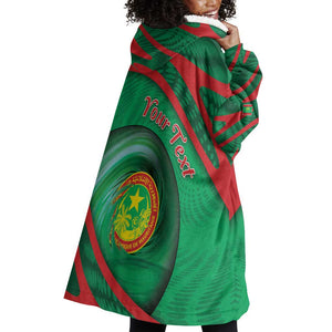 Personalized Mauritania Wearable Blanket Hoodie African Wildcat From Richat Structure
