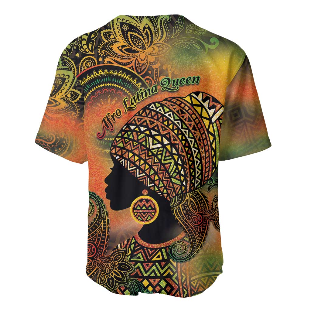 Black Women Baseball Jersey Afro Latina Queen - African Pride