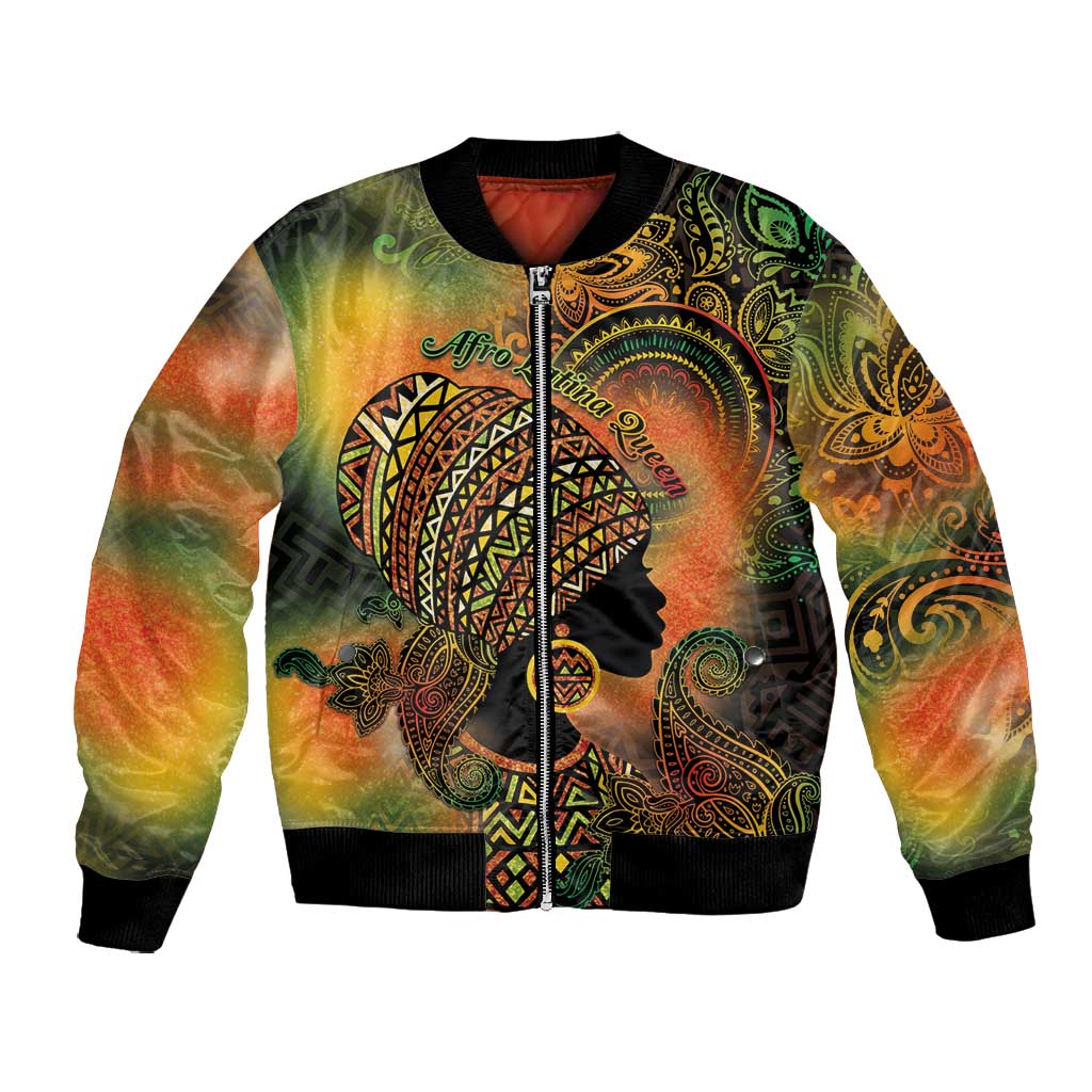 Black Women Bomber Jacket Afro Latina Queen - African Pride