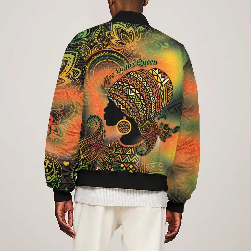 Black Women Bomber Jacket Afro Latina Queen - African Pride