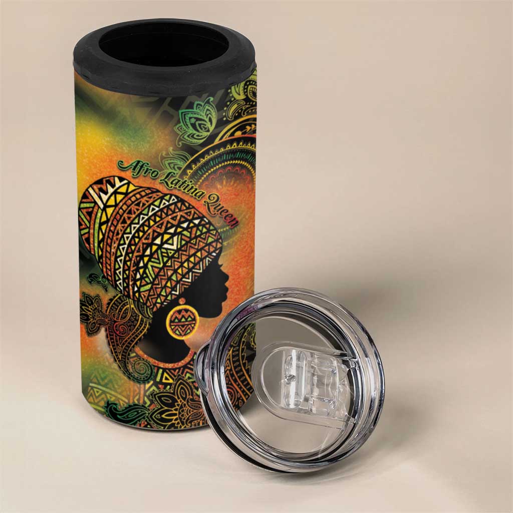 Black Women 4 in 1 Can Cooler Tumbler Afro Latina Queen - African Pride