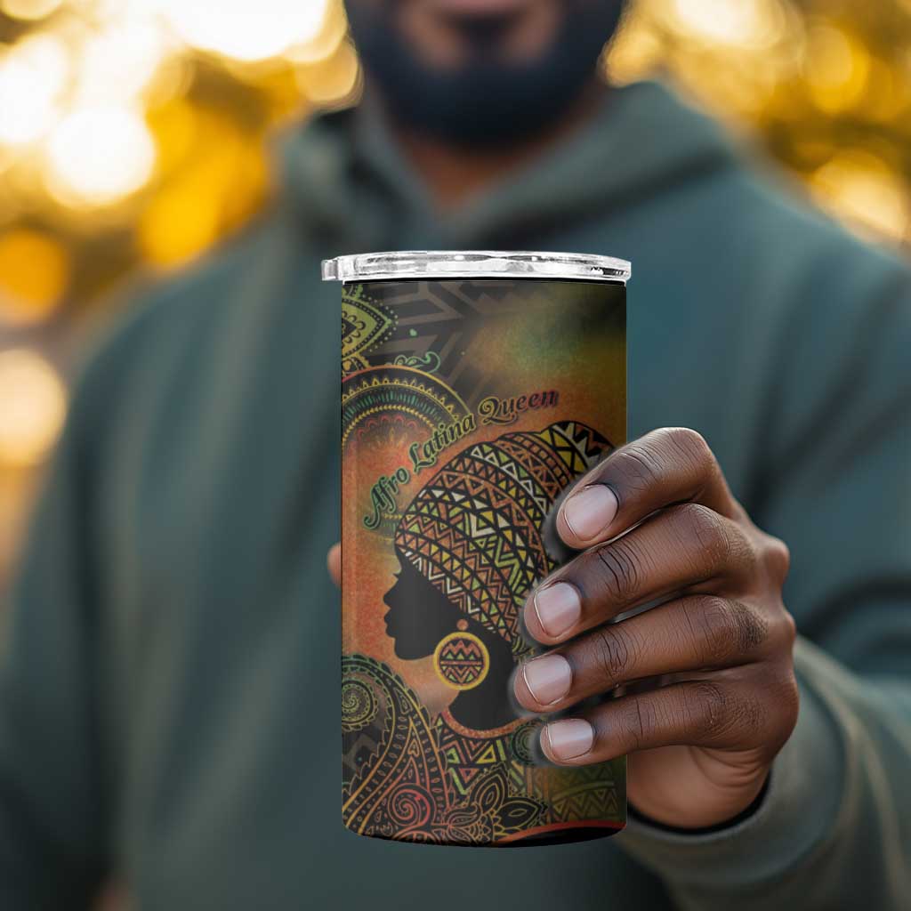 Black Women 4 in 1 Can Cooler Tumbler Afro Latina Queen - African Pride