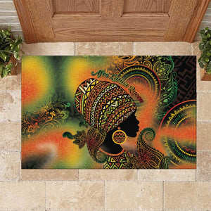 Black Women Rubber Doormat Afro Latina Queen - African Pride