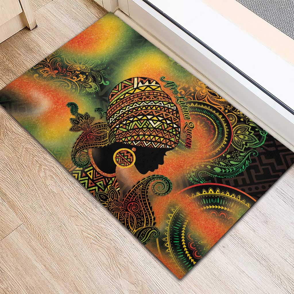 Black Women Rubber Doormat Afro Latina Queen - African Pride