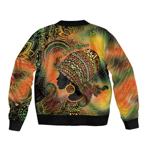 Black Women Sleeve Zip Bomber Jacket Afro Latina Queen - African Pride