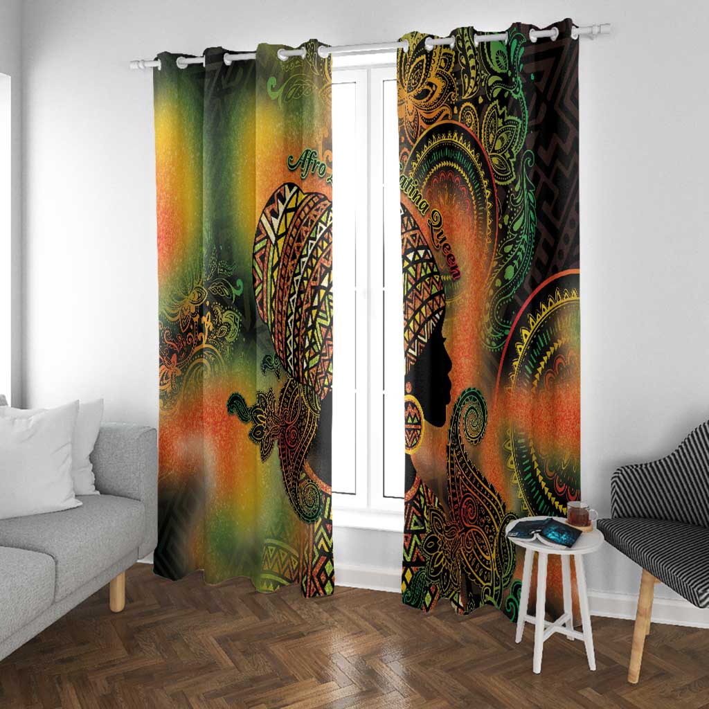 Black Women Window Curtain Afro Latina Queen - African Pride