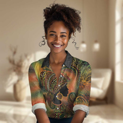 Black Women Women Casual Shirt Afro Latina Queen - African Pride