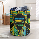 Tanzania Independence Day Laundry Basket Uhuru 1963 African Shield Tribal Pattern