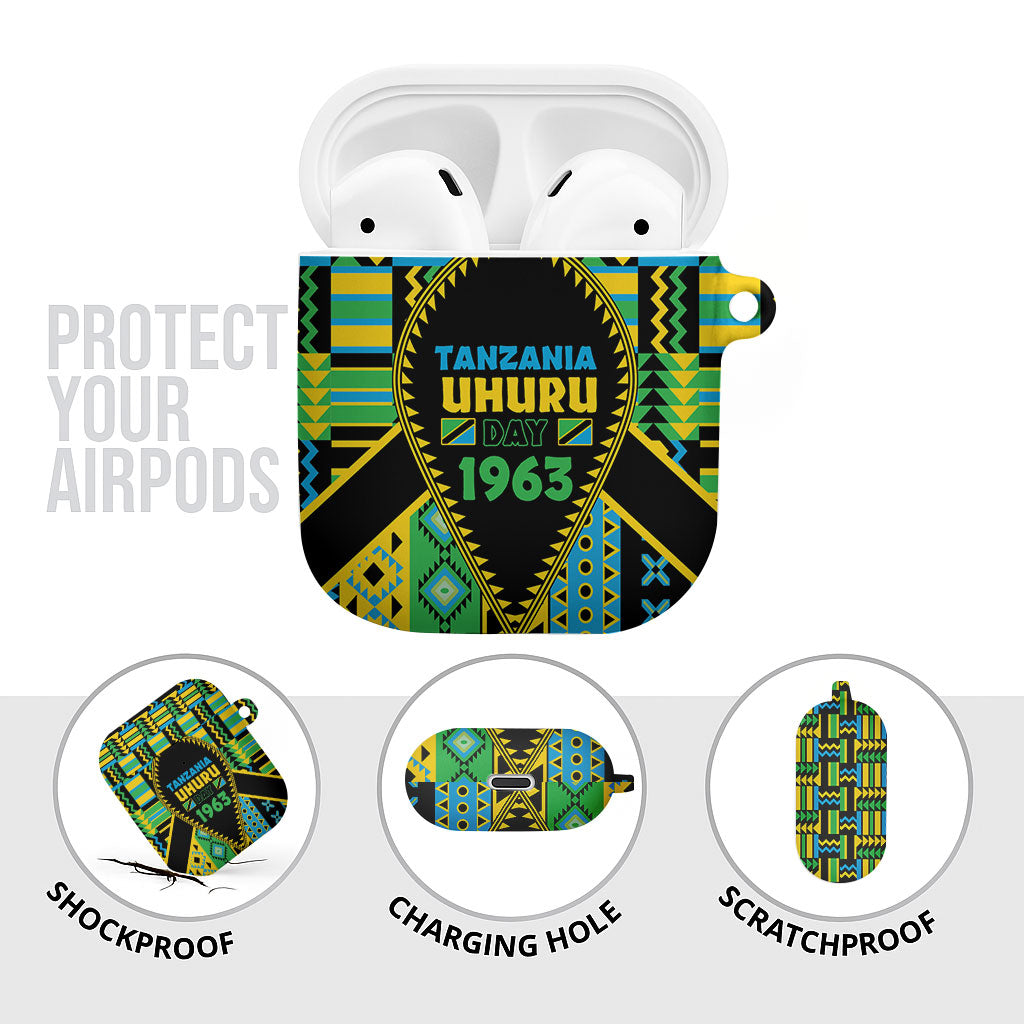 Tanzania Independence Day AirPods Case Uhuru 1963 African Shield Tribal Pattern