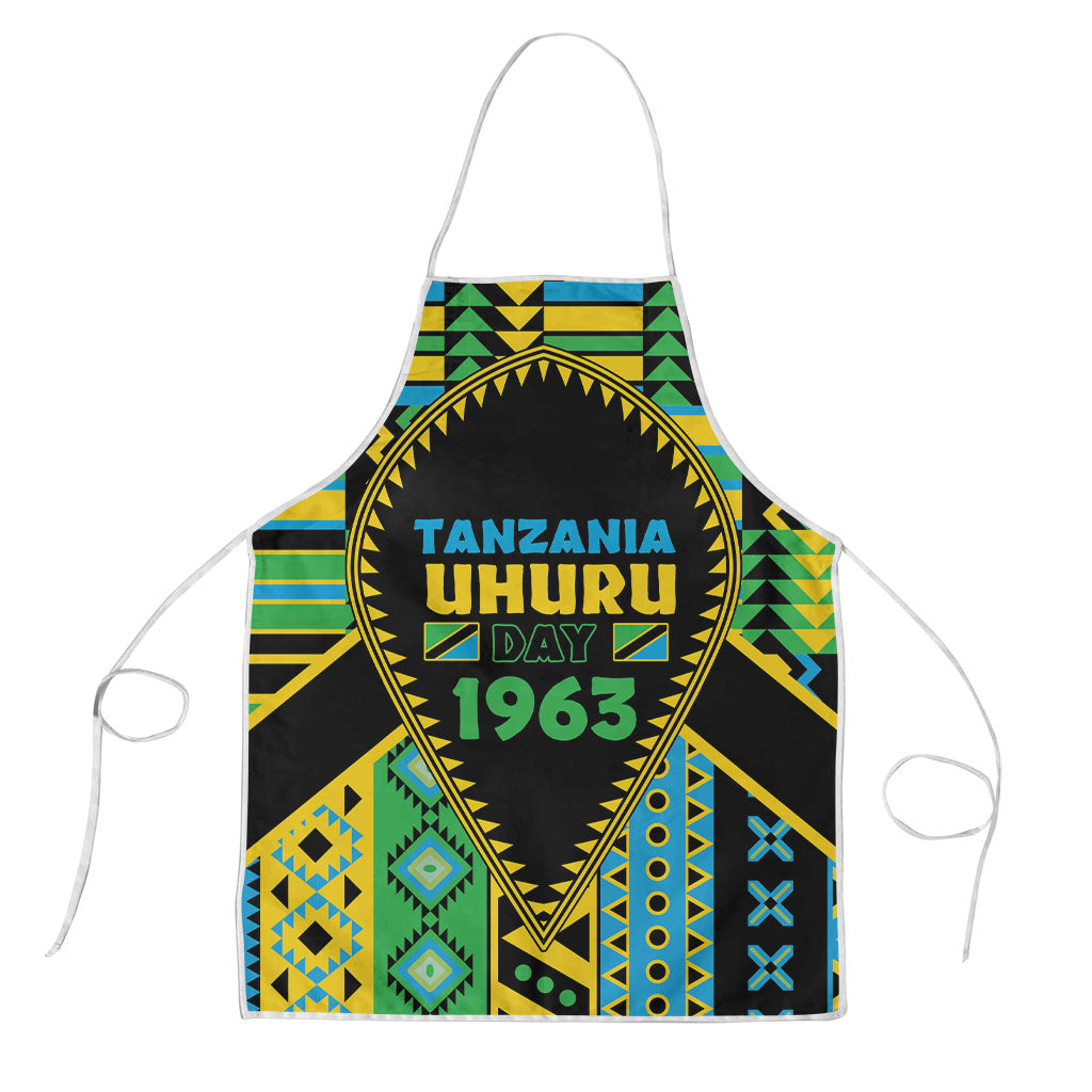 Tanzania Independence Day Apron Uhuru 1963 African Shield Tribal Pattern