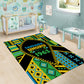 Tanzania Independence Day Area Rug Uhuru 1963 African Shield Tribal Pattern
